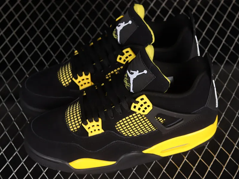 All categories Air Jordan Jordan series basketball shoes Air Jordan 4 LW version Air Jordan 4 "Thunder" AJ4 Joe 4 Thunder replica basketball shoes DH6927-017